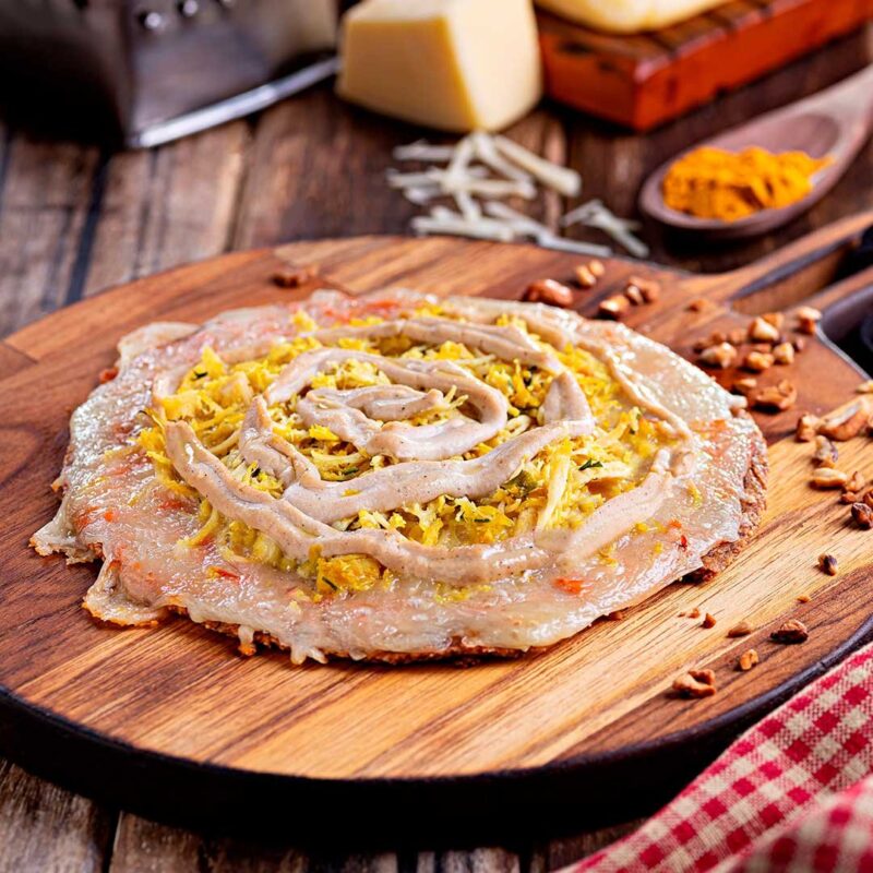 Pizza Frango com Catupiry de Castanha de Caju LOW CARB