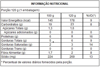 Pizza de Frango C/Creme  Artesanal -120 g